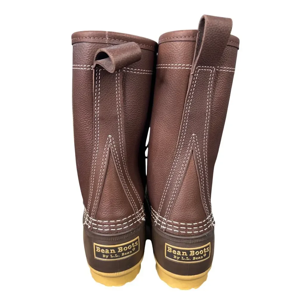 NWOT L.L. Bean Women’s Brown Shearling Lined Hunting Duck Boots Size 8